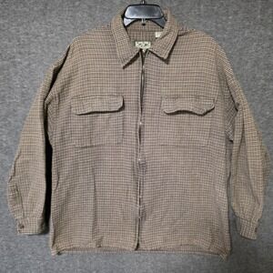 Vintage Zero Tolerance Weave Full Zip Front Brown Grunge Skater Jacket XL
